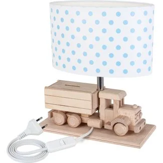 HELLUX 4112414 Lampa stołowa Ciężarówka - Skarbonka - kropki