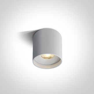 ONE LIGHT 12108C/W/W Karas biała oprawa sufitowa COB LED 3000K 8W