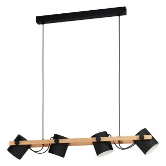 EGLO 43426 LAMPA HORNWOOD 1 OPRAWA WISZĄCA HL/3 SCHWARZ/HOLZ SW/WEISS HORNWOOD 1