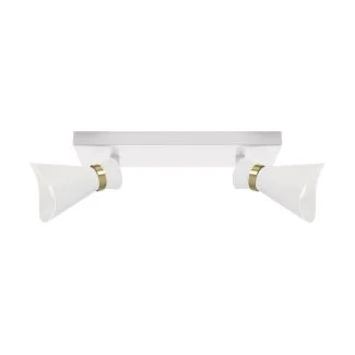 IDEUS 04220 LORETA SPT E14 2L WHITE/GOLDEN Oprawa ścienno-sufitowa