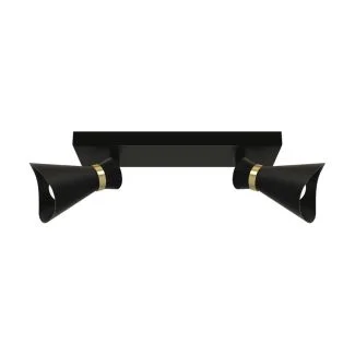 IDEUS 04221 LORETA SPT E14 2L BLACK/GOLDEN Oprawa ścienno-sufitowa
