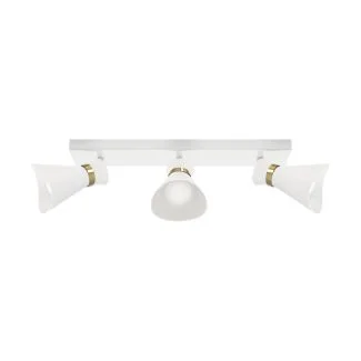 IDEUS 04222 LORETA SPT E14 3L WHITE/GOLDEN Oprawa ścienno-sufitowa