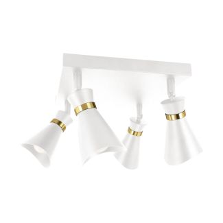IDEUS 04321 LORETA SPT E14 4D WHITE/GOLDEN Oprawa ścienno-sufitowa