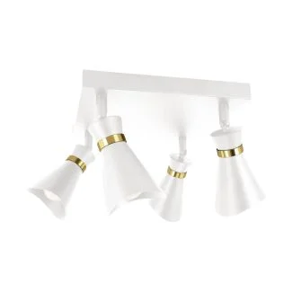 IDEUS 04321 LORETA SPT E14 4D WHITE/GOLDEN Oprawa ścienno-sufitowa