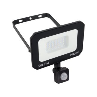 IDEUS 04366 ASTON LED S 30W BLACK NW Naświetlacz SMD LED z czujnikiem ruchu