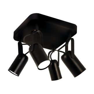 IDEUS 04396  LOFTA GU10 4D BLACK Oprawa ścienno-sufitowa