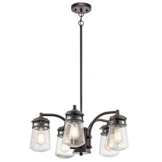 ELSTEAD Lyndon KL-LYNDON-5P-AZ 5 Light Outdoor Chandelier - Architectural Bronze