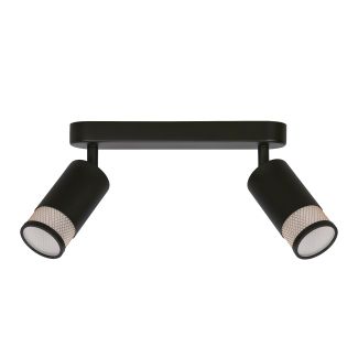 CANDELLUX 92-27672 Flin lampa sufitowa listwa czarny 2x15W GU10 klosz czarny+złoty