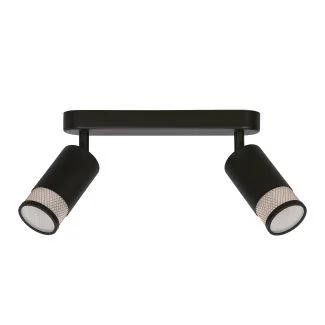 CANDELLUX 92-27672 Flin lampa sufitowa listwa czarny 2x15W GU10 klosz czarny+złoty