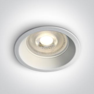 ONE LIGHT 10105D1/W Steni biały wpust z oprawką GU10 MR16 50W semi-dark light