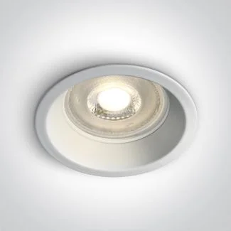 ONE LIGHT 10105D1/W Steni biały wpust z oprawką GU10 MR16 50W semi-dark light
