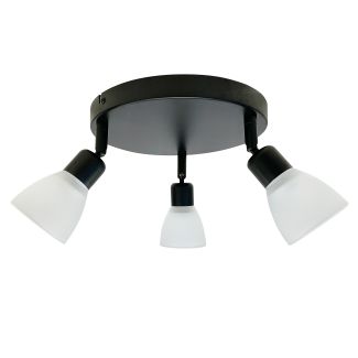 CANDELLUX 98-29607 Costa plafon 3x40W E14 czarny klosz biały