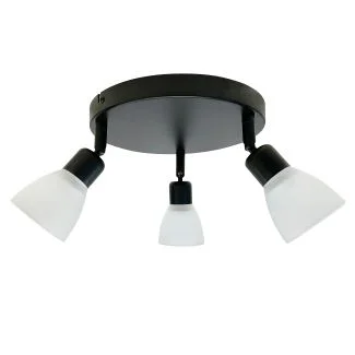 CANDELLUX 98-29607 Costa plafon 3x40W E14 czarny klosz biały