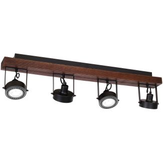 LUMINEX 1230 plafon Viva czarny listwa drewno 4