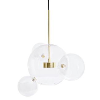 King Home XCP9148-1A Lampa wisząca CAPRI 4 złota - 60 LED, aluminium, szkło