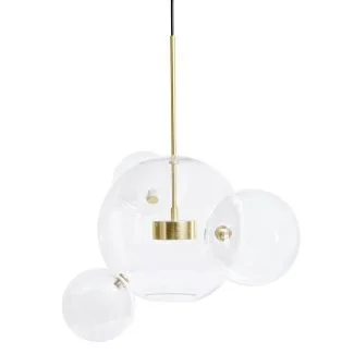 King Home XCP9148-1A Lampa wisząca CAPRI 4 złota - 60 LED, aluminium, szkło