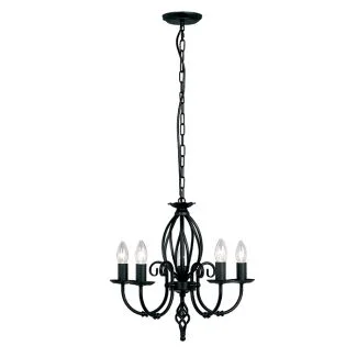ELSTEAD ARTISAN ART5 BLACK 5Lt Chandelier/Semi-Flush