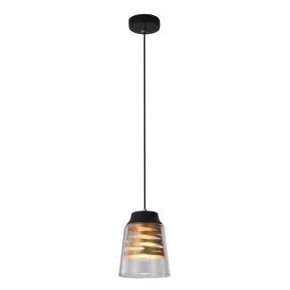 CANDELLUX 31-78384 FRESNO LAMPA WISZĄCA CZARNY 1X60W E27 KLOSZ BEZBARWNY
