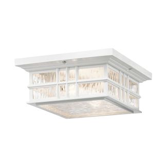 ELSTEAD Beacon Square KL-BEACON-SQUARE-F-WHT 2 Light Flush Mount