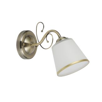 CANDELLUX 21-26606 LOSANNA LAMPA KINKIET PATYNOWY 1X40W E14 KLOSZ BIAŁY Z OBWÓDKĄ