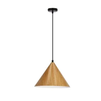 CANDELLUX 31-23414 DUNCA LAMPA WISZĄCA 25 CZARNY 1X40 E27 KLOSZ JASNY DĘBOWY