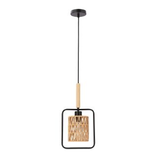 CANDELLUX 31-26767 CROWN LAMPA WISZĄCA CZARNY 1X40W E27 ABAŻUR BEŻOWY