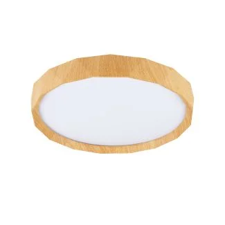 CANDELLUX 13-17666 CADIX LAMPA SUFITOWA PLAFON BIAŁY+DREWNIANY 24W LED 38,5 CM KLOSZ BIAŁY