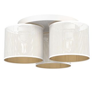 LUMINEX 5262 oprawa sufitowa Loft shade plafon biały złoty