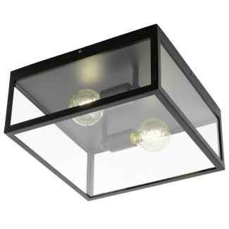 EGLO 49392 LAMPA CHARTERHOUSE OPRAWA SUFITOWA DL/2 SCHWARZ/KLAR CHARTERHOUSE