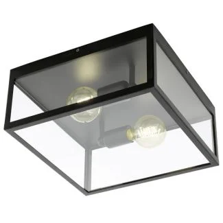 EGLO 49392 LAMPA CHARTERHOUSE OPRAWA SUFITOWA DL/2 SCHWARZ/KLAR CHARTERHOUSE
