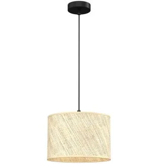 LUMINEX 5279 oprawa sufitowa Rattan żyrandol czarny ecru
