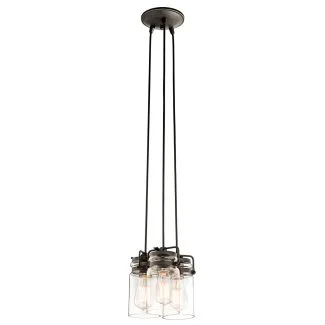 ELSTEAD Brinley KL-BRINLEY3-OZ 3 Light Pendant - Olde Bronze