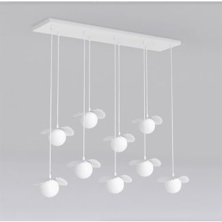 EMIBIG 1759/9 FLORA 9 WHITE OPAL Lampa wisząca