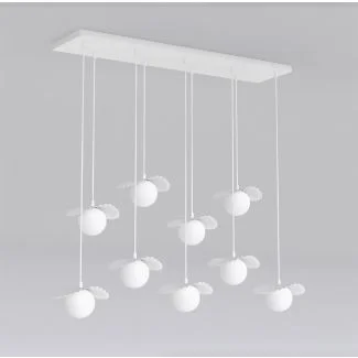 EMIBIG 1759/9 FLORA 9 WHITE OPAL Lampa wisząca