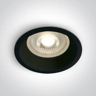 ONE LIGHT 10105D1/B Steni czarny wpust z oprawką GU10 MR16 50W semi-dark light