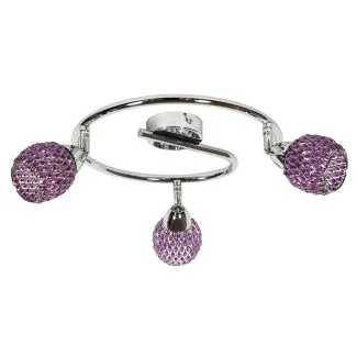 CANDELLUX 98-06936 CLEAR SPIRALA 3X40W G9 FIOLET