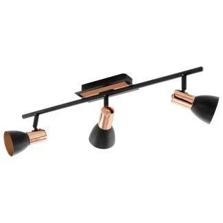 EGLO 94586 LAMPA BARNHAM SPOT LS/3 SCHWARZ/KUPFER BARNHAM