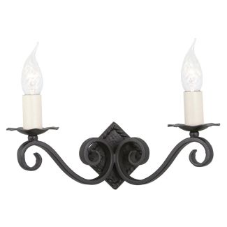 ELSTEAD RECTORY RY2A BLACK 2Lt Wall Light