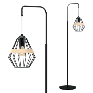 MILAGRO MLP5528 Lampa stojąca CLIFF BLACK 1xE27