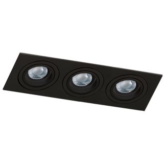 AZZARDO SN-6813S-BK / AZ2440 Caro 3 Square (black) Lampa wpuszczane