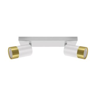IDEUS 04277 PUZON SPT GU10 2L WHITE/GOLDEN Oprawa ścienno-sufitowa