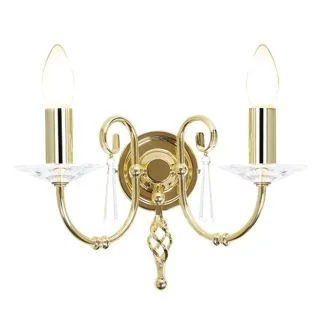 ELSTEAD AEGEAN AG2 POL BRASS 2Lt Wall Light