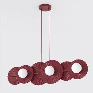 EMIBIG 1729/6 UMBRA 6 BURGUNDY Lampa wisząca