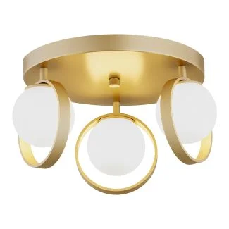 ARGON 6248 SATURNIA plafon 3 pł. opal mat, złoty