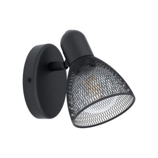 EGLO 98621 LAMPA CAROVIGNO SPOT WL/1 E14 SCHWARZ/GITTER CAROVIGNO