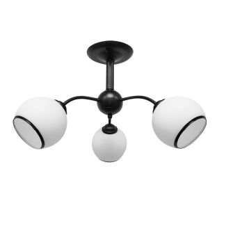 CANDELLUX 33-26569 MARINEN LAMPA WISZĄCA CZARNY 3X40W E27 KLOSZ BIAŁY Z OBWÓDKĄ