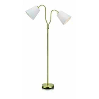 MARKSLOJD 105274 MODENA Podłogowa 2L Mosiądz/Biały