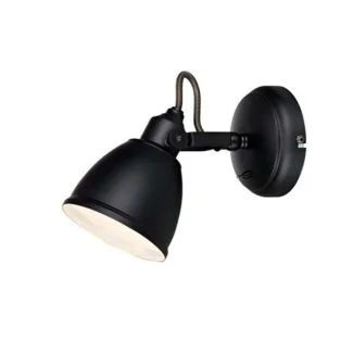 MARKSLOJD 105814 FJALLBACKA lampa ścienna 1L Czarny Mat