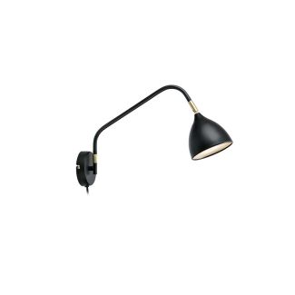 MARKSLOJD 106081 VALENCIA lampa ścienna 1L Czarny/Złoty