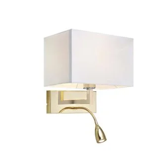 MARKSLOJD 106308 SAVOY lampa ścienna 2L Złoty/Biały